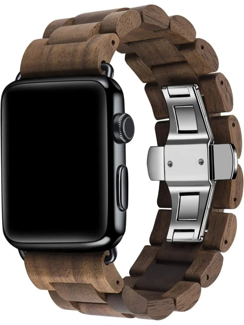 Men's Coffee Brown Analog Natural Hardwood Compatible Waterproof Wooden Watch